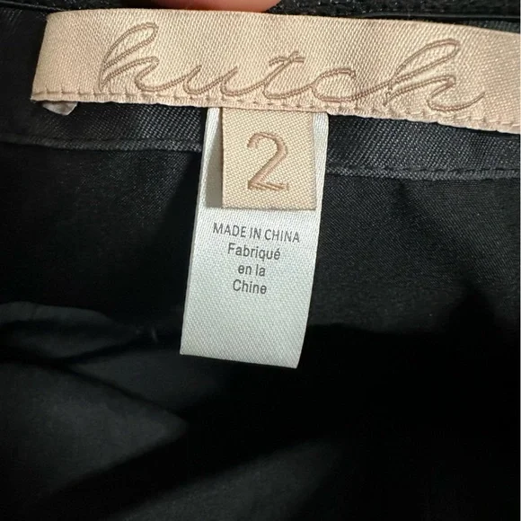 HUTCH black taffeta strapless bow back midi dress 2 - Picture 6 of 10